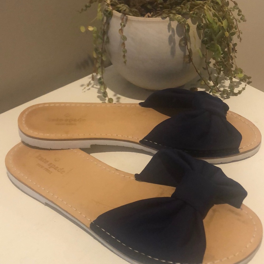 Kate Spade navy bow sandals